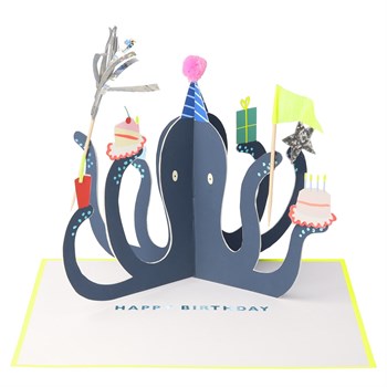 Meri Meri - Octopus Card - Ahtapot Tebrik Kartı