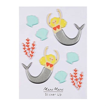 Meri Meri - Mermaid Puffy Stickers - Denizkızı Kabartmalı Çıkartmalar