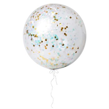 Meri Meri - Iridescent Giant Confetti Balloons - Dev Parıltılı Konfetili Balonlar