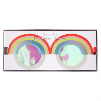Meri Meri - Rainbow Paper Glasses - Gökkuşağı Kağıt Gözlük