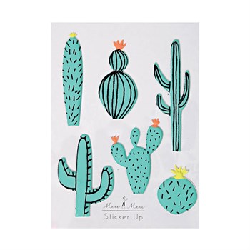 Meri Meri - Cactus Puffy Stickers - Kaktüs Kabartmalı Çıkartmalar