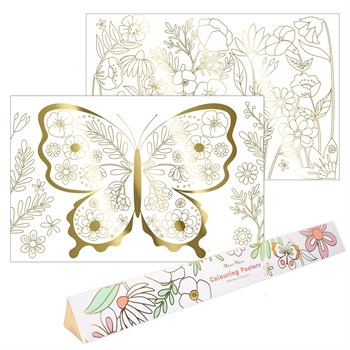 Meri Meri - Butterfly Colouring Posters - Kelebek Boyamalı Poster
