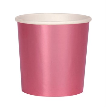 Meri Meri - Metallic Pink Cups - Metalik Pembe Bardak - S