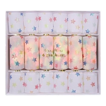 Meri Meri - Multicolor Star Confetti Crackers - Çok Renkli Yıldızlar Konfeti Paketleri - 6'lı