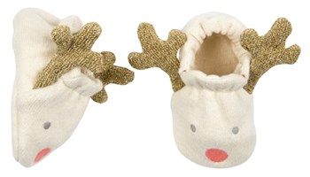 Meri Meri - Reindeer Baby Booties - Ren Geyikli Bebek Patiği