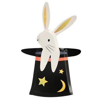 Meri Meri - Bunny In Hat Shaped Plates - Sihirbaz Şapkası Tabak
