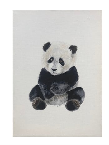Suluboya Görünümlü Kanvas Baskı Tablo 'Panda'