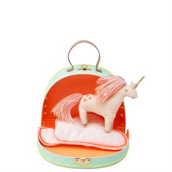 Meri Meri - Unicorn Mini Suitcase Doll - Mini Unicorn Oyuncaklı Çanta