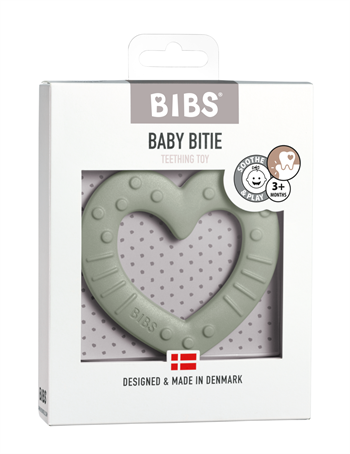 Bibs Bibs Baby Bites Heart Diş Kaşıyıcı, Sage Oyuncak