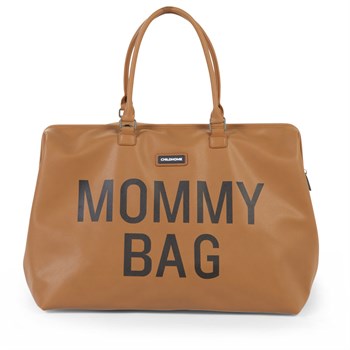ChildHome Mommy Bag, Anne Bebek Bakım Çantası, Kahverengi Deri Anne Çantası