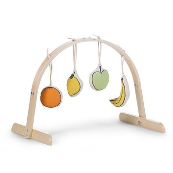 ChildHome Round Play Gym Beyaz + Kanvas Meyve Oyuncaklar Oyuncak