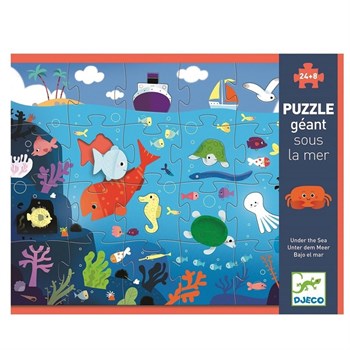 Djeco Djeco Dekoratif Puzzle 24 Parça, Deniz Altı Oyuncak