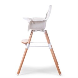 Evolu 2 Mama Sandalyesi, Naturel / Beyaz + Beyaz Tepsi