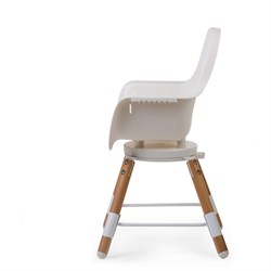 Evolu 180° Mama Sandalyesi, Naturel / Beyaz + Ön tepsi