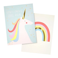 Meri Meri - Rainbows & Unicorns Art Prints - Gökkuşağı & Unicorn Poster