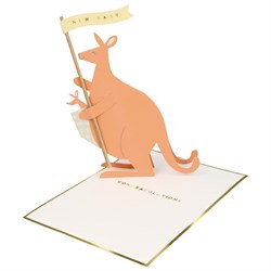 Meri Meri - Kangaroo Card - Kanguru Tebrik Kartı