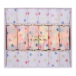 Meri Meri - Multicolor Star Confetti Crackers - Çok Renkli Yıldızlar Konfeti Paketleri - 6lı