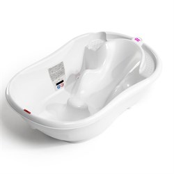 OkBaby Onda Banyo Küveti & Splash Bebek Duşu & Doğal Banyo Süngeri No.10 / Beyaz