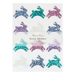 Meri Meri - Glitter Bunny Stickers - Simli Tavşan Çıkartmalar