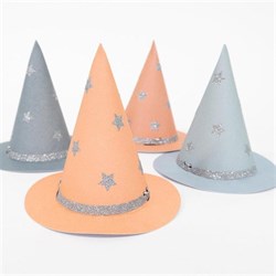 Pastel Mini Cadı Şapkaları