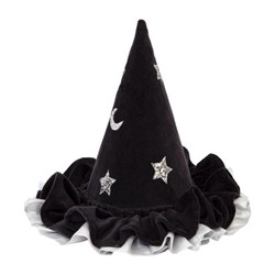 Meri Meri - Pointed Black Hat - Siyah Cadı Şapkası