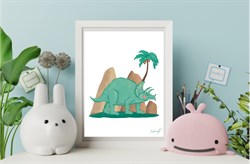 Beril Bozdoğan Art Poster, Triceratops Tablolar