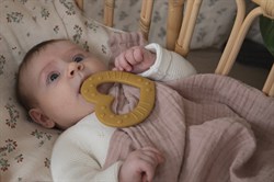 Bibs Bibs Baby Bites Heart Diş Kaşıyıcı, Mustard Oyuncak