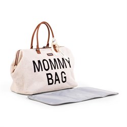 ChildHome Mommy Bag, Anne Bebek Bakım Çantası, Teddy White Mommy Bag