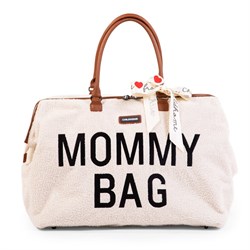 ChildHome Mommy Bag, Anne Bebek Bakım Çantası, Teddy White Mommy Bag