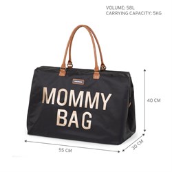 ChildHome Mommy Bag, Anne Bebek Bakım Çantası, Siyah & Gold Mommy Bag