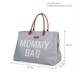 ChildHome Mommy Bag, Anne Bebek Bakım Çantası, Gri Mommy Bag