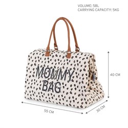 ChildHome Mommy Bag, Anne Bebek Bakım Çantası, Leopard Mommy Bag