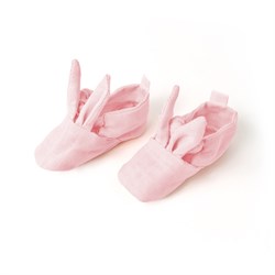 Deux  Lapins Innocent Pink Tavşan Kulaklı Müslin Bebek Patik 0-6 Ay Bebek Patik
