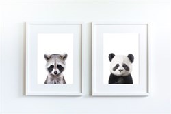 Little Forest Animals Bao the Panda Çocuk Odası Tablo (M) Tablolar