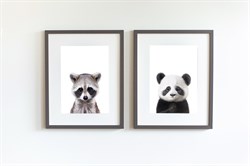 Little Forest Animals Bao the Panda Çocuk Odası Tablo (L) Tablolar