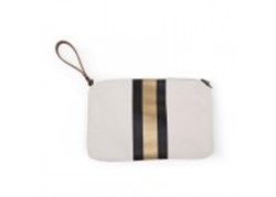 Mommy Treasures Black&Gold Stripes Clutch