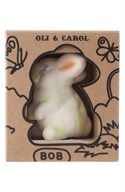 Oli & Carol Bob Tavşan Şeklinde Doğal Diş Kaşıyıcı & Banyo Oyuncağı Oyuncak